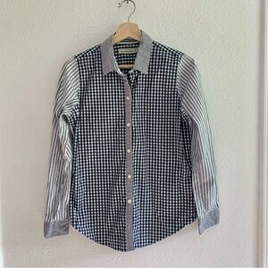 Abercrombie & Fitch Women's Button Up Collared Relaxed Fit Shirt Mixed Pattern M